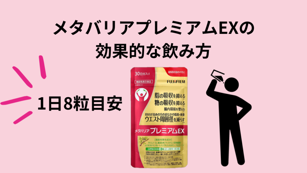 メタバリアプレミアムEXの効果的な飲み方は？ベストタイミングは？